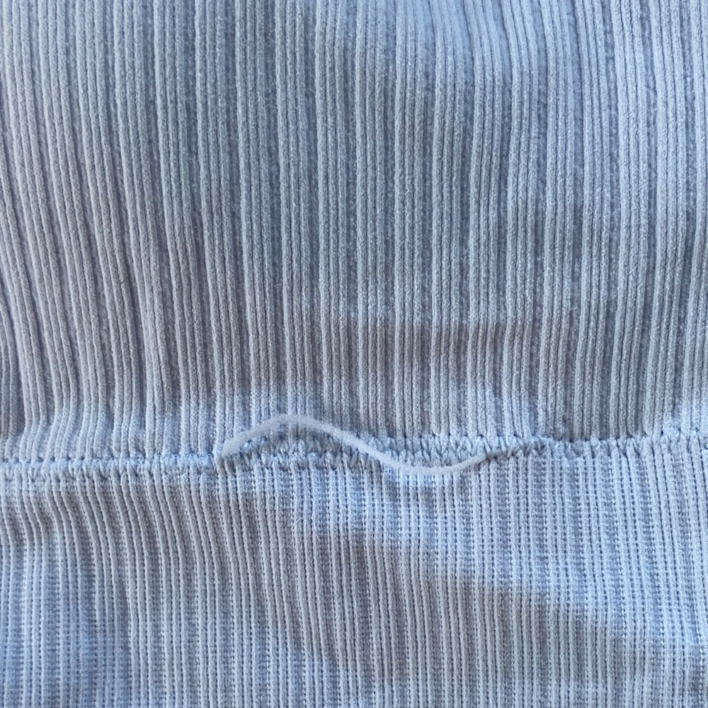 Light Blue Ribbed Tank Top - Picture 5 of 9